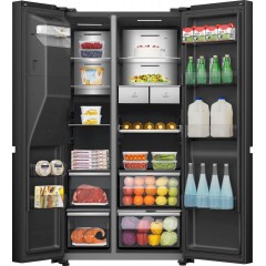 Hisense RS9P628GPFE Ψυγείο Ντουλάπα 614lt Total NoFrost Υ179xΠ91xΒ73εκ. Μαύρο Hi9